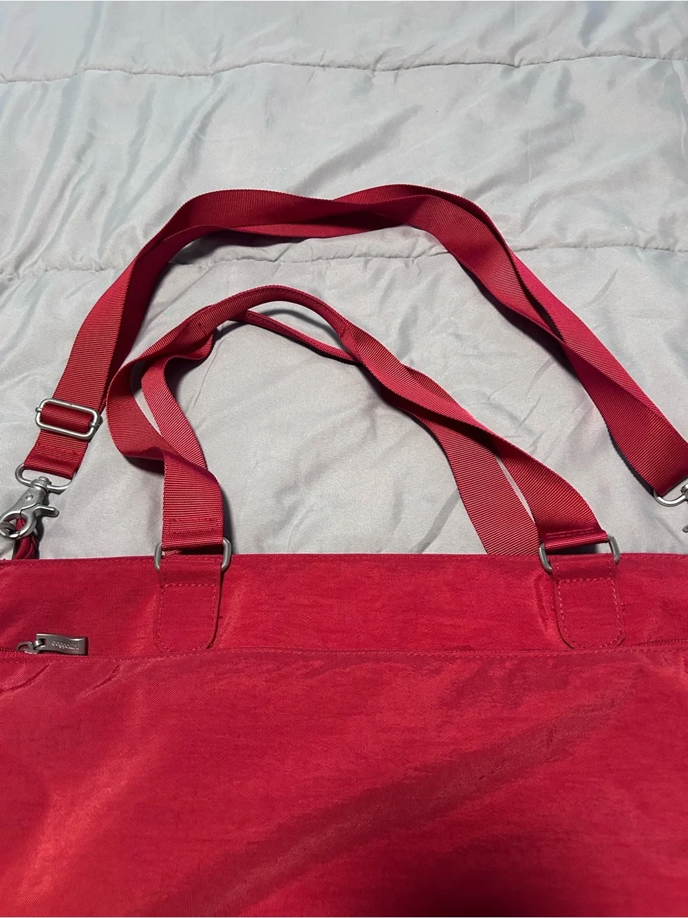 Baggallini Red Laptop Briefcase Travel Bag Shoulder Strap Double Handles